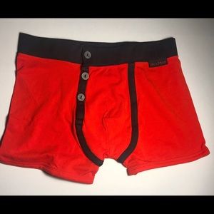 NWOT dasMan Organic Cotton Mens Briefs Red Blk (A)